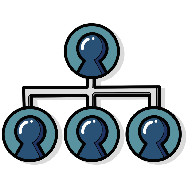 illustration of genealogy flow chart