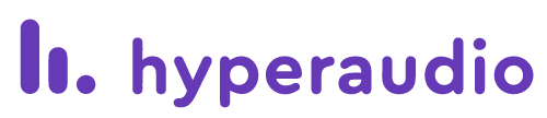 hyperaudio logo with volume icon